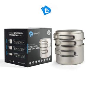 Titanium Camping Cookware Set 3-Piece