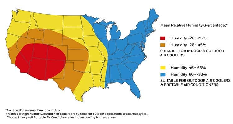 Evaporative Cooler Map