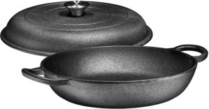 Heavy Duty Cast Iron Casserole Braiser