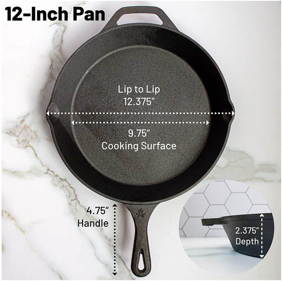 Backcountry Iron Skillet 12 Inch Sizing