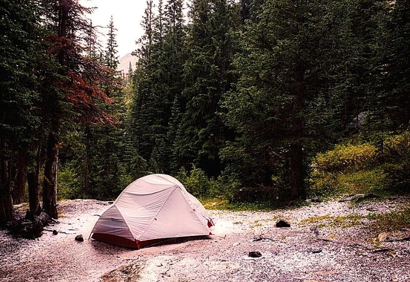Tent Camping in Rain